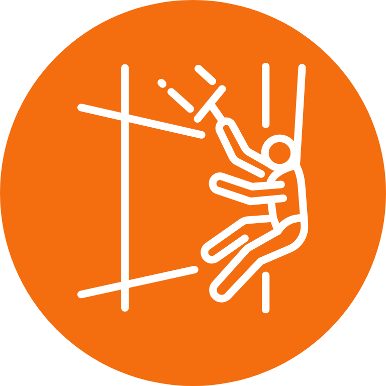 高所ガラスの清掃